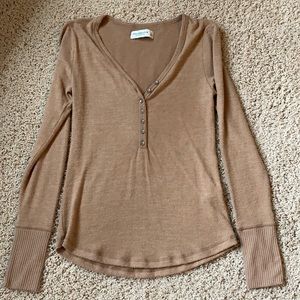 Abercrombie Cozy Long Sleeve Henley Top Small